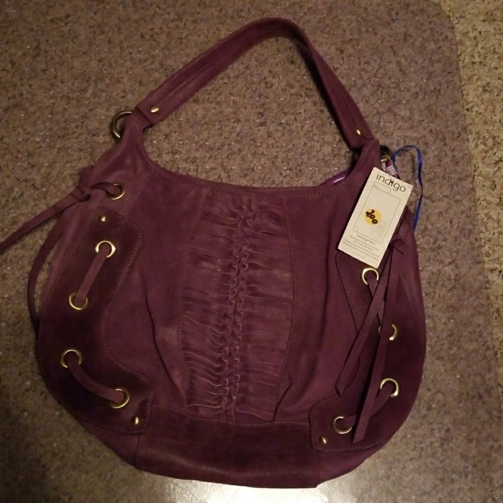 Hype Purple Leather Handbag NWT